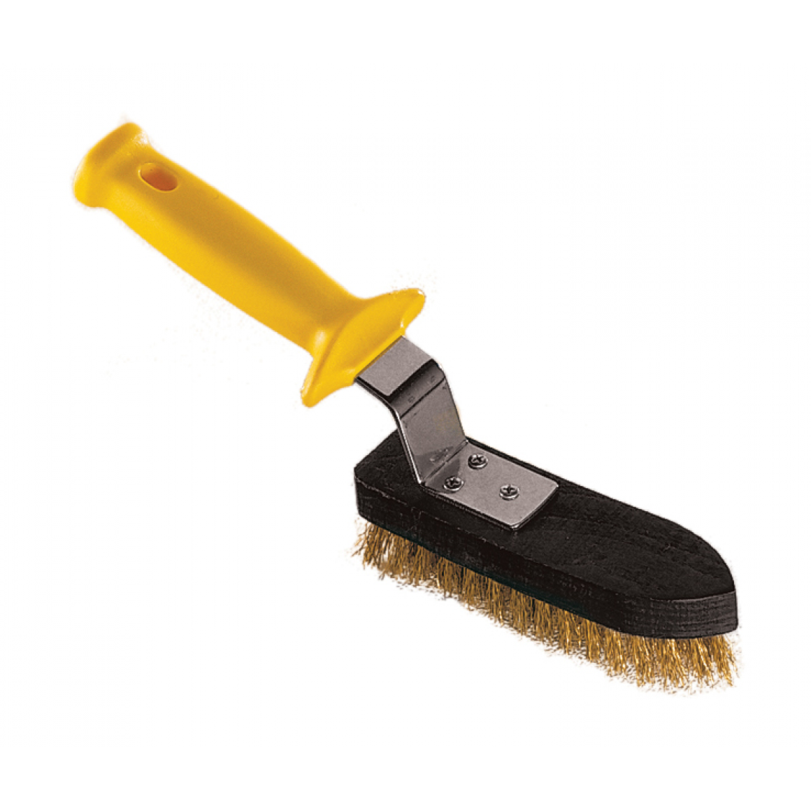 Brass brush for cleaning grill and plates